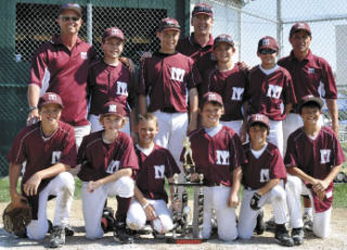 Bottom: Members of the Mercer Island 11 and under baseball team include: back row