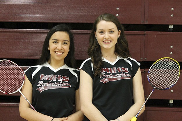 The Mercer Island badminton captains are senior Audrey Marr and junior Ashlyn Reid.