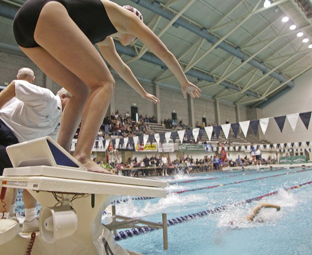 The King County Aquatic Center pool in Federal Way could become a distant option for school swimmers if Mary Wayte Pool becomes unavailable. State swim events are held there