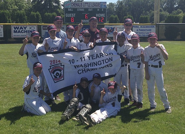Mercer Island 10-11 year old Little League All-Star team captured the state championship for its age group July 27