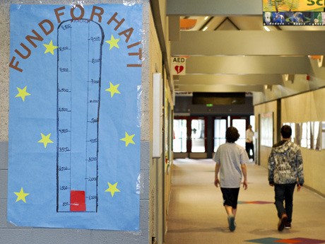 Students at Islander Middle School are doing their part to help those in need after the Haiti earthquake. Students are raising money and collecting donations