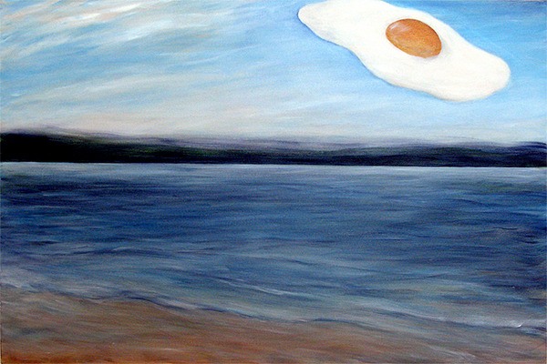 Marsha Karr’s “Sunny Side Up” is part of her Surreal collection.