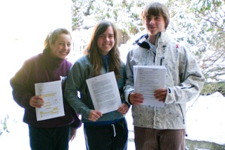 Mercer Island High School students Adrienne Johnson