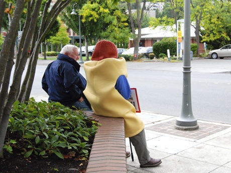 Dressed as a hot dog