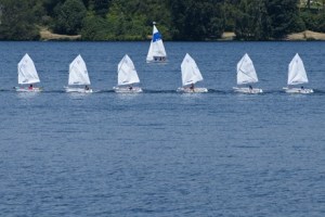Young sailors perfect their technique in a class off Luther Burbank Park last Friday.