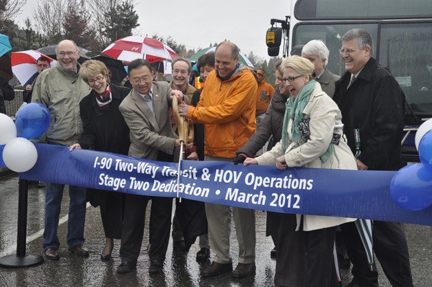 The opening of the new permanent HOV ramp between Mercer Island and Bellevue brought