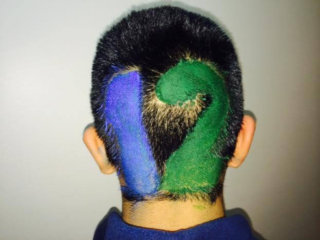 Islander Middle School 7th grader and Seahawks fan Vishnu Raghavan