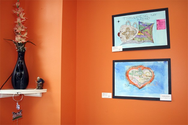 Students’ art is on display at La Belle Spa for the upcoming South end Third Thursday Art Walk