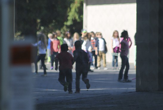 Elementary students at Island Park enjoy recess time Monday