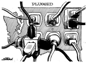 Plugged.