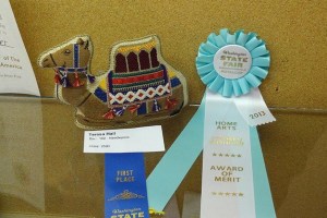 Longtime Mercer Island resident Teresa Hall has won several awards in the needlepoint competition at the 2013 Washington State Fair