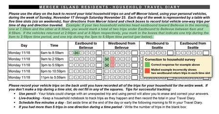 A corrected survey example shared by WSDOT.