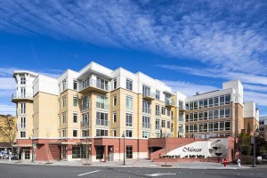 The new Mercer West luxury apartments opened in February and are already more than 50 percent leased.  General contractor Synergy Construction designed the fountain and sign seen in front of the building.