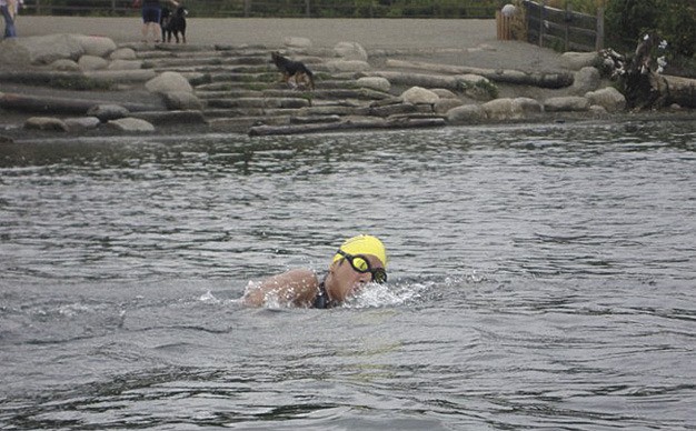 Gabe Tse will be swimming around Mercer Island for the second year in a row this Friday. His swim is raising money for a World Vison project in Keyna.