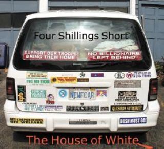 Contributed photo Four Shillings Short used a picture of their van as the cover of their newest CD ‘The House of White.”