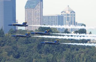 The annual Blue Angels performance at Seafair made the Island a noisy and exciting place last weekend. Pictured