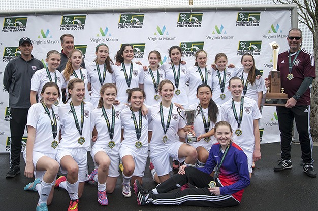Mercer Island FC Girls U14 Maroon won the Washington State Youth Soccer Founders Cup Feb. 8 in Tukwila.