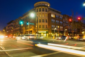 New traffic signals are operational along SE 27th Street in downtown Mercer Island on Friday night.