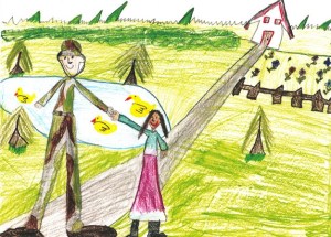 Postcards such as this one are available at the Mercer Island Community and Event Center for Islanders to write a message of thanks for troops stationed overseas.