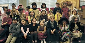 Students in first grade at St. Monica School recently put on a performance of ‘The Little Red Hen.’