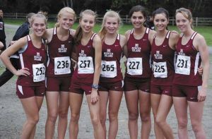 The MIHS girls cross country team took first place in the KingCo meet on Thursday