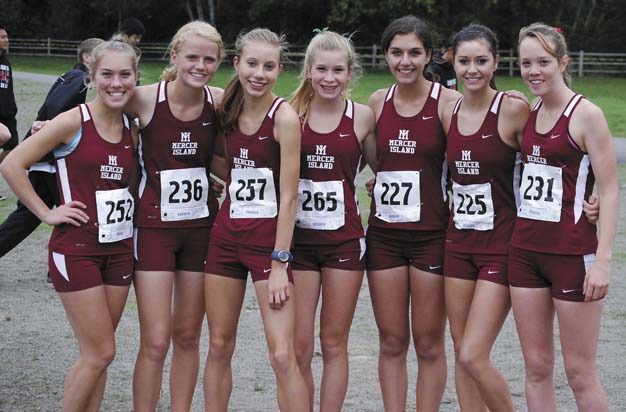 The MIHS girls cross country team took first place in the KingCo meet on Thursday