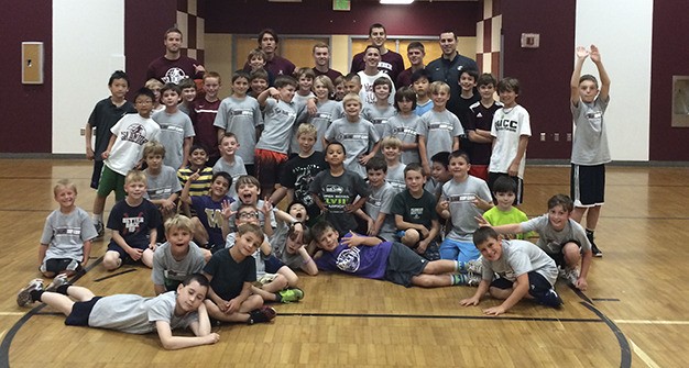 Young Islander basketball players take part in this summer's Hoopcamp Session One.