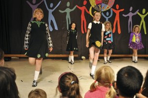 During a world cultures fair at Lakeridge Elementary School