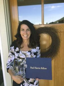 Stacy Bjarnason received the Rotary's Achievement Award at their June 16 meeting.