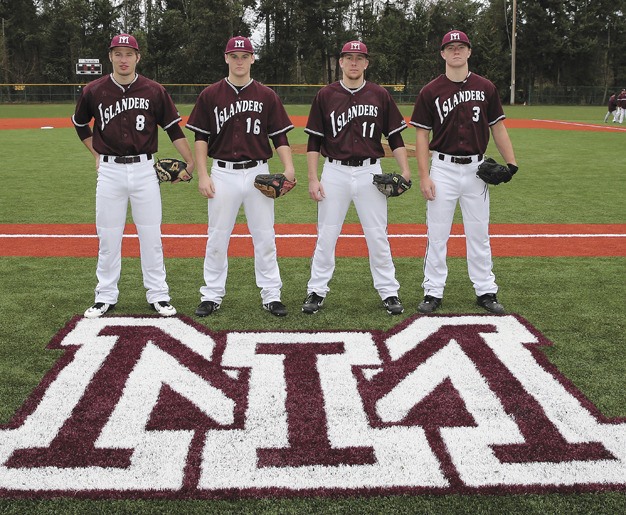 The Mercer Island baseball team captains are seniors Brian Higgins