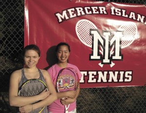 The MIHS girls tennis captains this season are seniors Sarah Kahan and Nora Tan.
