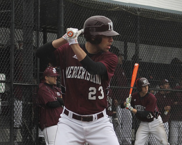 Mercer Island's George Pallis steps to the plate during the fourth inning against Bellevue Friday