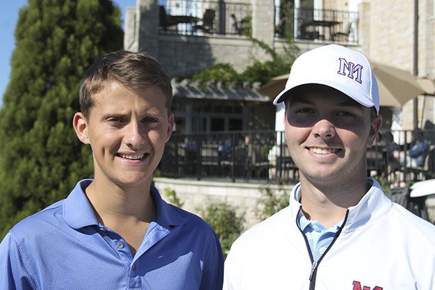 Mercer Island boys golf captains (from left) Luke Mounger and William Mansfield.