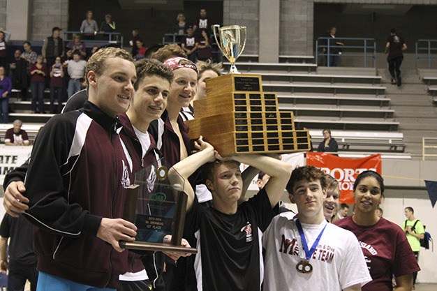 The Mercer Island boys swim and dive team took home the 3A state championship Saturday