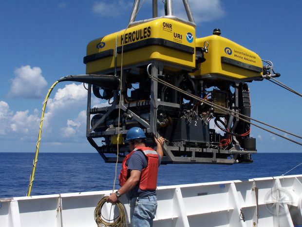 The remotely operated deep water vehicle