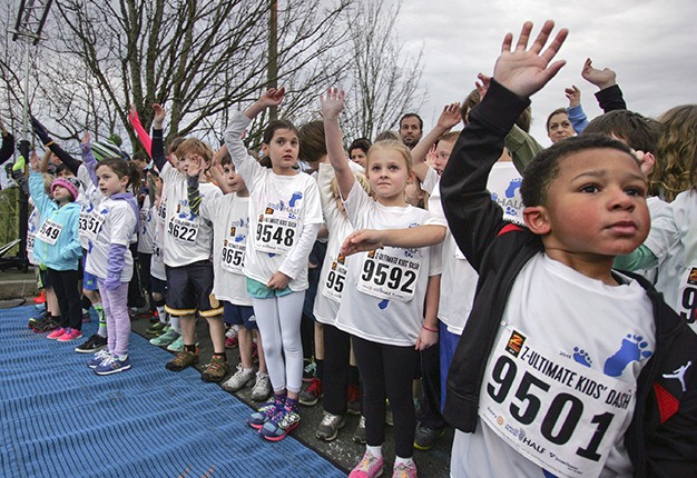 Children at the starting line of the Z-Ultimate Kids’ Dash