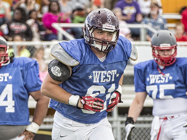 Mercer Island's Brad Kimball competed in the 2014 Washington State Coaches Association East/West All-Star football game