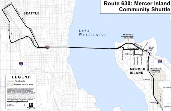 The shuttle route runs from the North-end of the Island into First Hill and downtown Seattle.