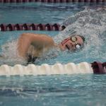 Mercer Island&rsquo;s Ellie Williams competes in the 100 free at the KingCo championships Saturday at Kamiak High School. Williams placed ninth with a time of 55.8 (Joe Livarchik/staff photo).