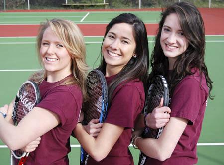 The Mercer Island girls tennis captains for the spring 2010 season are: Julia Zook