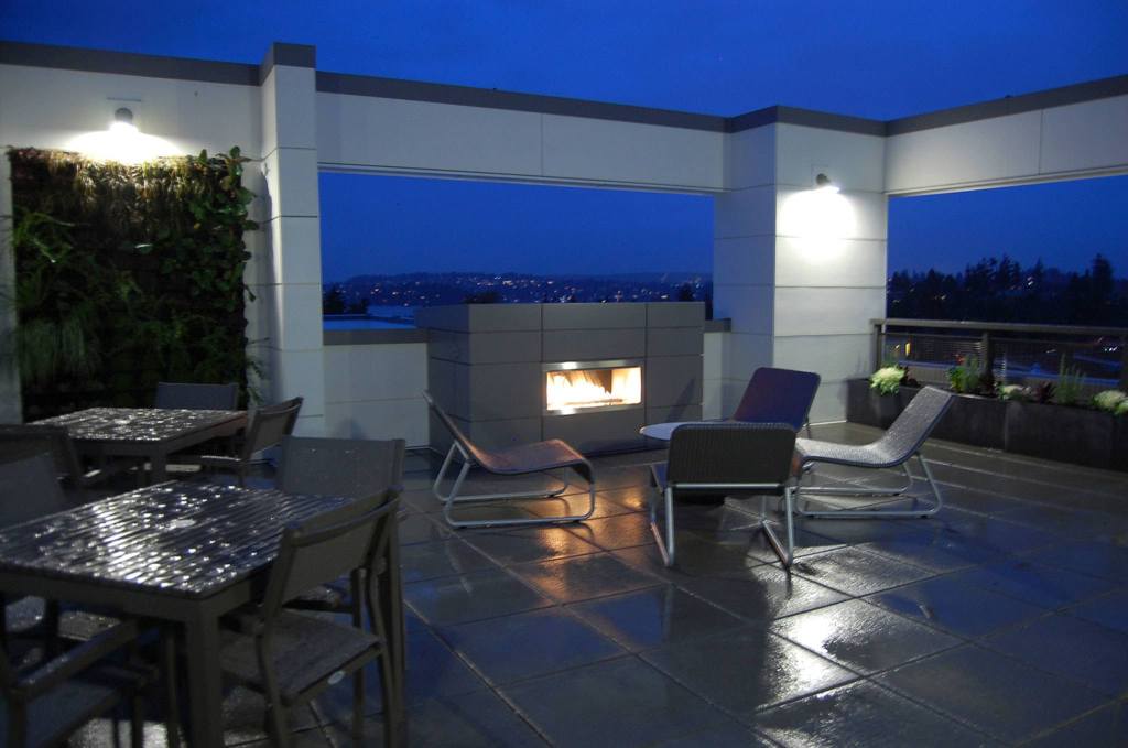 You can see Lake Washington, downtown Bellevue and the Cascades from the Hadley&rsquo;s rooftop deck. Katie Metzger/staff photo