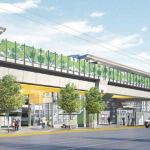 The north entry for the planned South Bellevue station, which will include bus and paratransit transfer facilities and a 1,500-stall parking garage. Image courtesy of Sound Transit