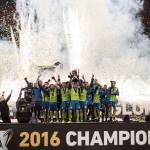 Jordan Morris and the Seattle Sounders FC took the stage and the championship on Dec. 10 in Toronto. Photo courtesy of Jane Gershovich/Sounders FC Communications.