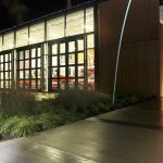 The South end Fire Station is decked out for Christmas. This photo also shows an artifact from the World Trade Center. Photo courtesy of Barbara Crawford