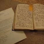 A book of surgery notes from 1801 (right) and a 1926 letter to the War Department, Office of the Surgeon General requesting information on the history of the book (left) were donated to the Mercer Island Thrift Shop. Katie Metzger/staff photo