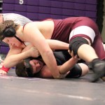 The Mercer Island Islanders wrestling team captured a 39-31 victory against the Lake Washington Kangaroos on Jan. 12. Mercer Island grapplers earning victories via pins included Piljin Kwak (145), Finn Childress (152), Colin Farrell (170), Connor Hill (195) and Teague Frazier (220). Islanders&rsquo; wrestlers winning by decision included Eli Pruchno, Donnie Howard (182) and Jordan Tillinger (113). Frazier (pictured) pinned Lake Washington&rsquo;s Andy Davis in the first round of the 220-pound matchup.                                Photo courtesy of Jamie Childress