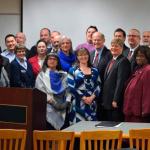 Superintendents, board members and parents attend a Puget Sound ESD media event in Renton on Jan. 12. Contributed photo