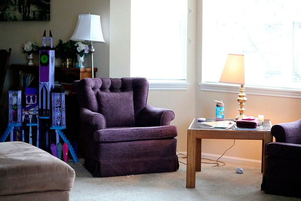 Compassion House provided Alicia with a full-sized home. In her living room are her children&rsquo;s &ldquo;Monster High&rdquo; toys, replacements after they lost all of their toys fleeing their abusive father. Nicole Jennings/staff photo