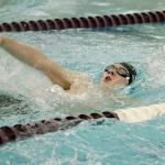 Mercer Island&rsquo;s Killian Riley competes in the 200 IM at the KingCo championships Saturday at Kamiak High School. Riley won the event with a time of 2:00.69 (Joe Livarchik/staff photo).