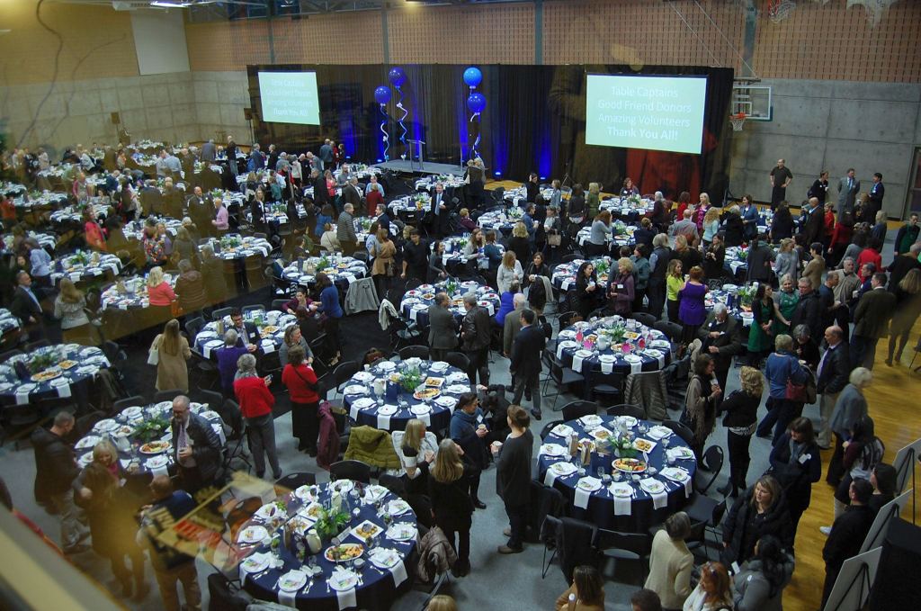 About 600 Islanders gather at the Mercer Island Community and Event Center for the MIYFS Foundation Breakfast. Katie Metzger/staff photo
